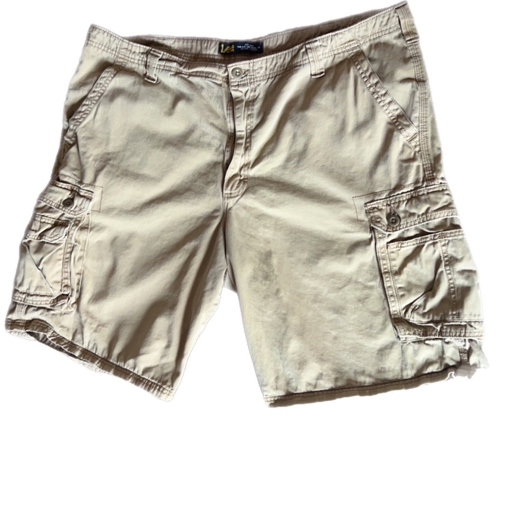 Lee Men Beige Cargo Shorts Relaxed Fit Outdoor Hiking Size 42